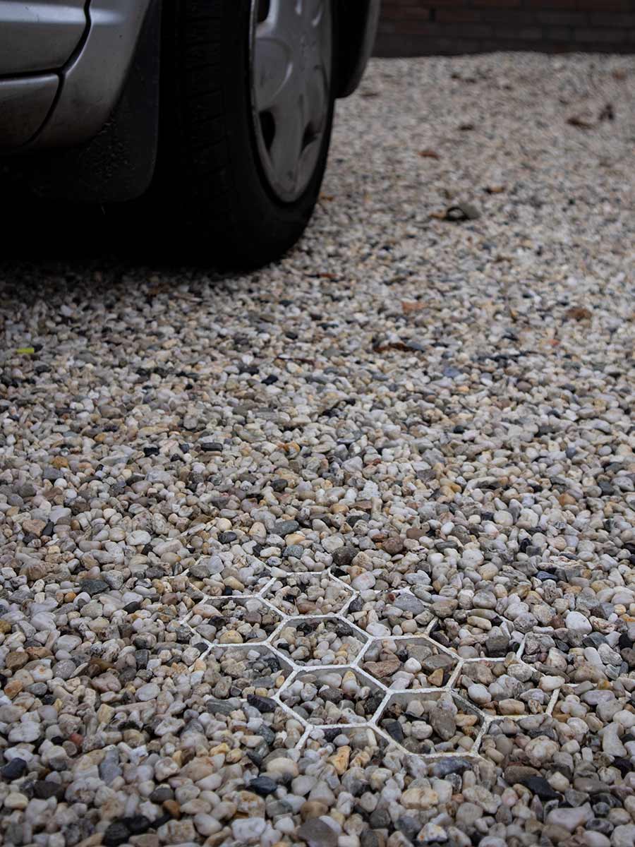 Grindstabilisatie EuroGravel PRO Wit per m2