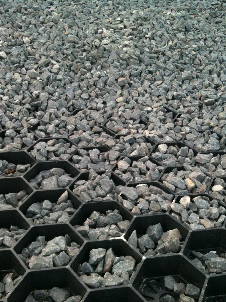 Grindplaten klein Easygravel gevuld