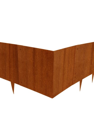 Multi-Edge METAL Hoekstuk Corten staal 27,5x27,5x27,5cm