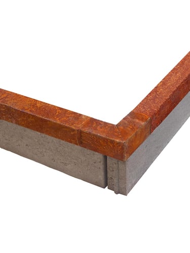 Multi-Edge PROFILE Corten staal u-profiel hoekstukken voor opsluitbanden 5x5x5x12cm inclusief u-profiel
